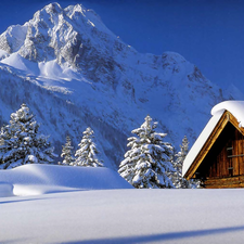 cover, snow, Mountains, thick, winter