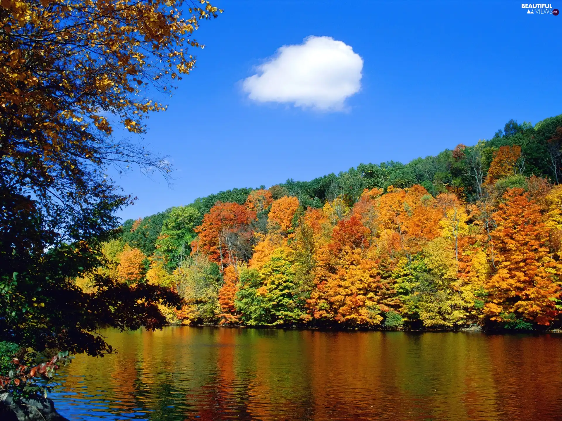 Beauty, lakes, autumn, Gulf