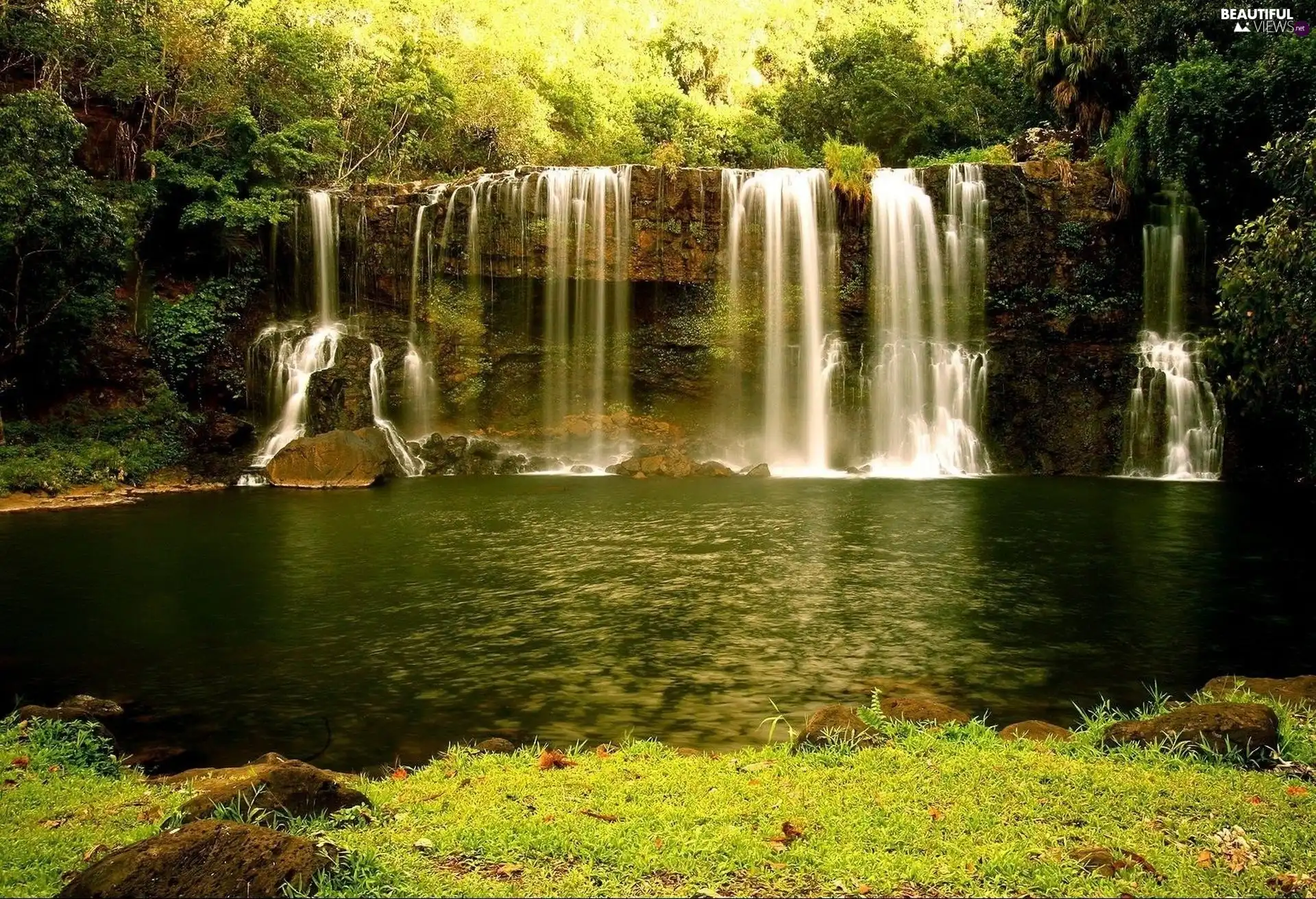 waterfall, autumn