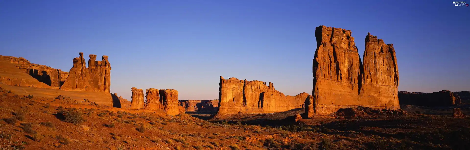 canyon, Sky, rocks