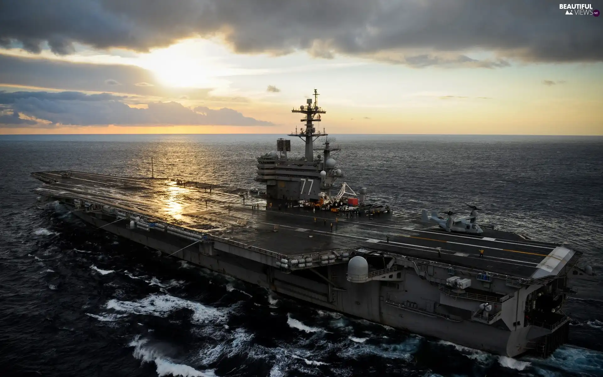 Great Sunsets, aircraft carrier, USS George H. W. Bush