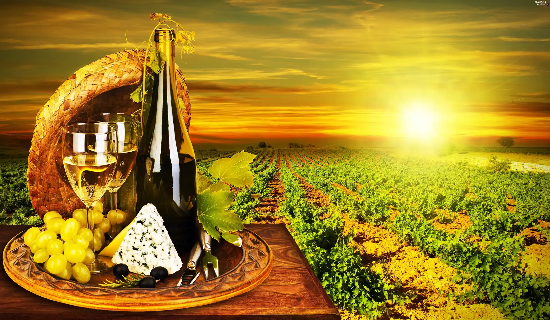 cheese, farm, sun, Wine, west