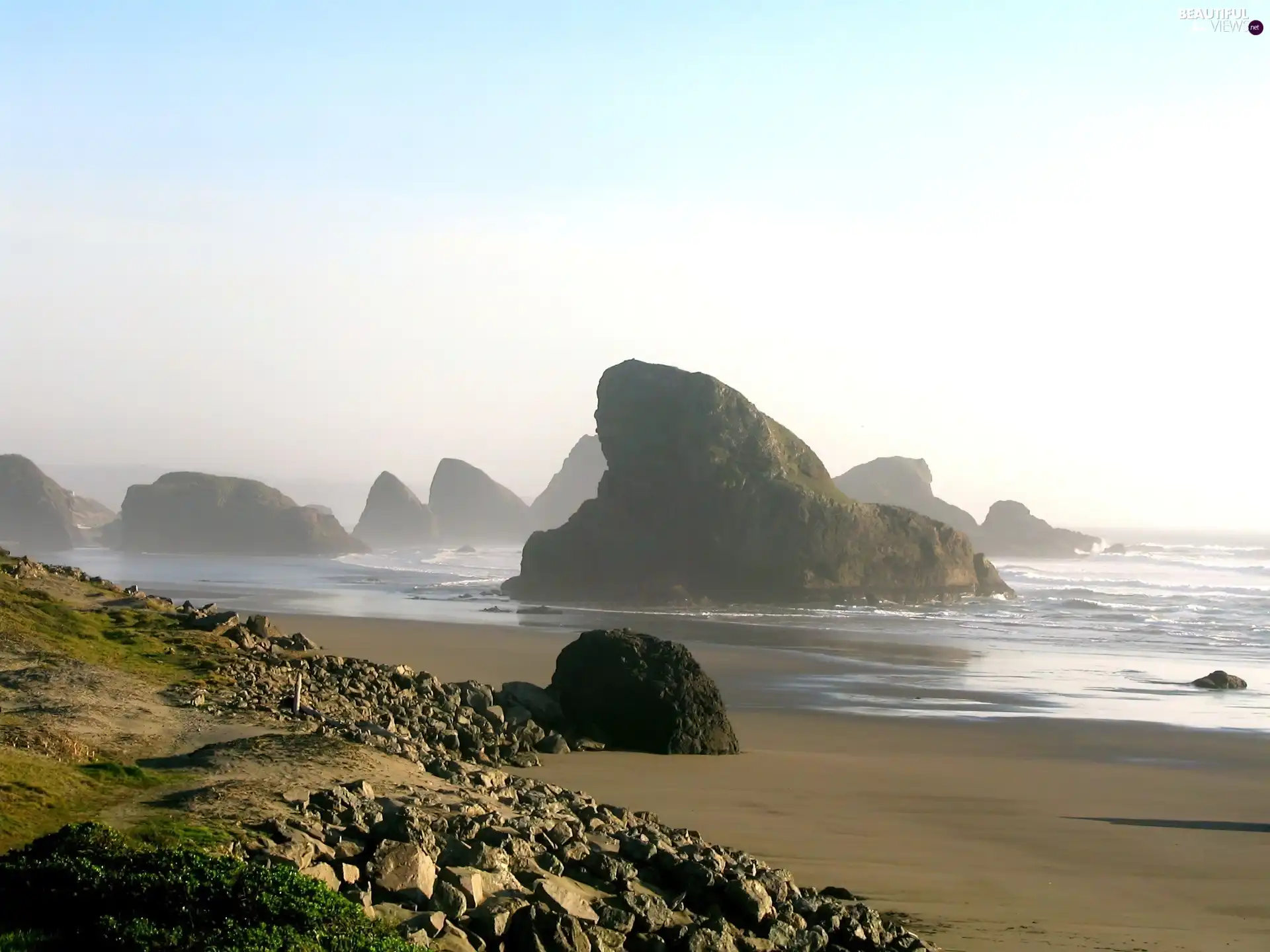 Cliffs, Sand, Coast, sea, stony