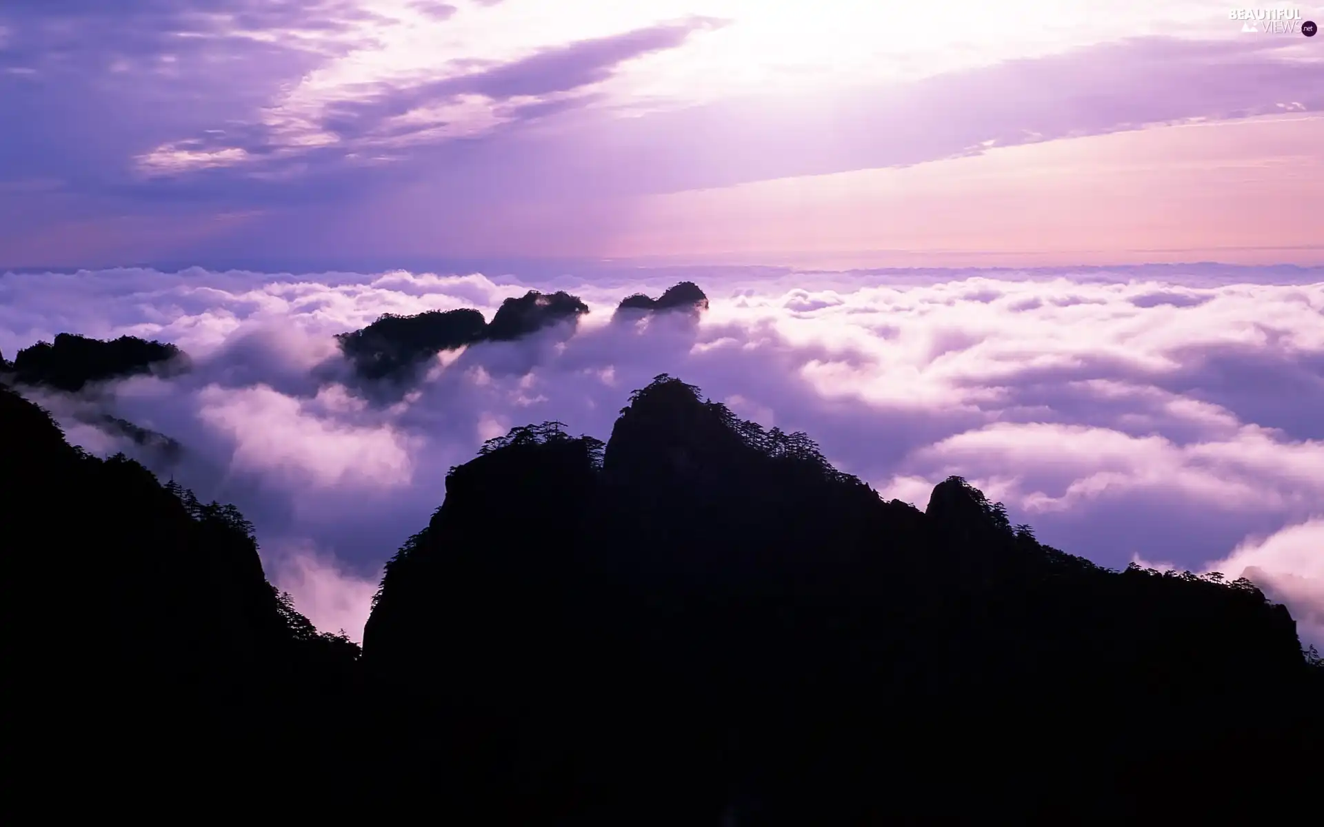 Mountains, clouds