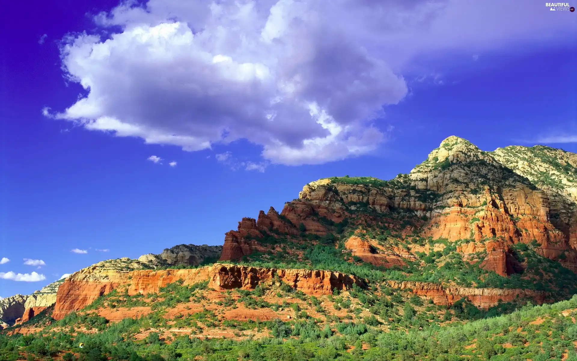 clouds, Rocky, Mountains