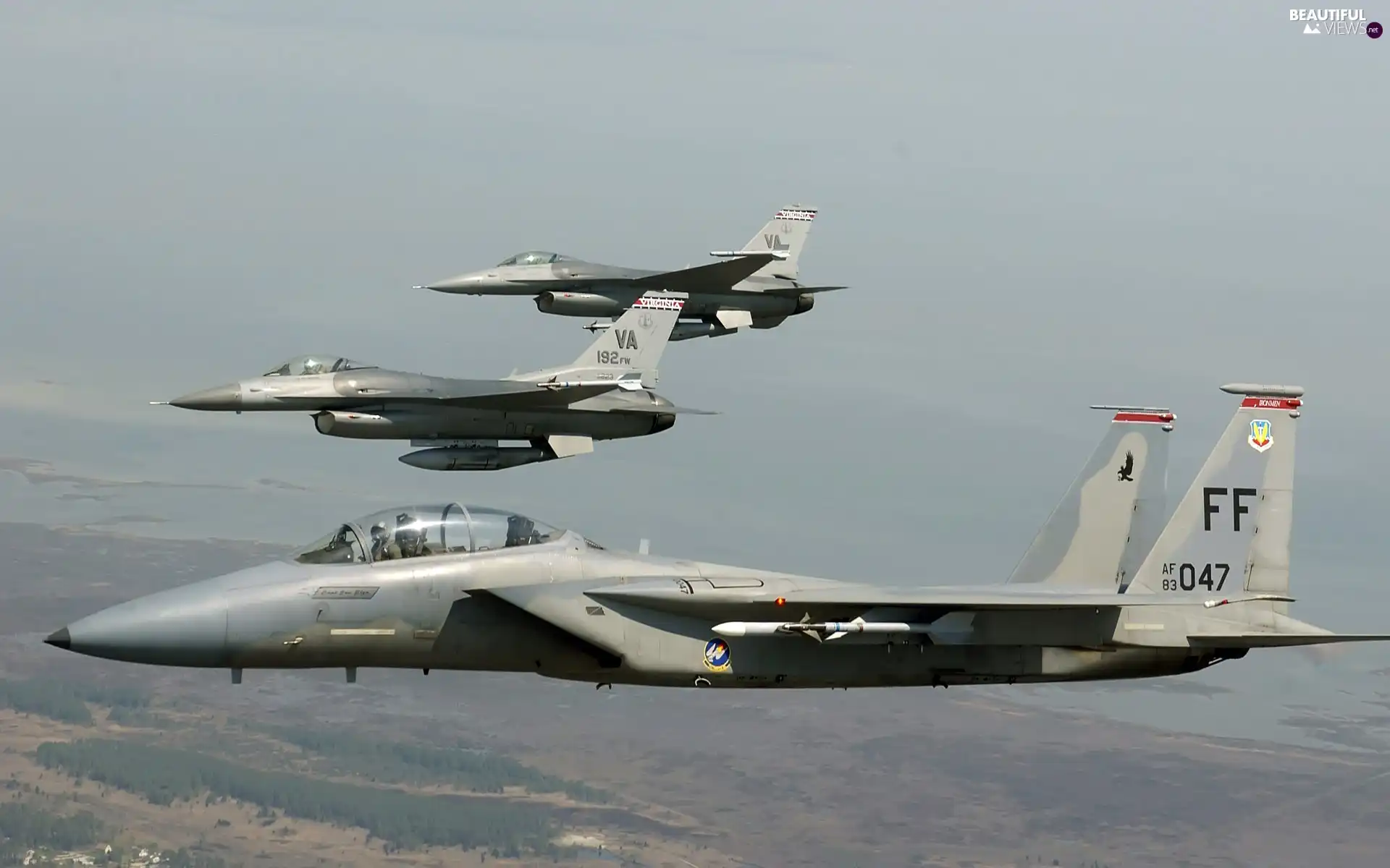 Sky, Fighters, F-16