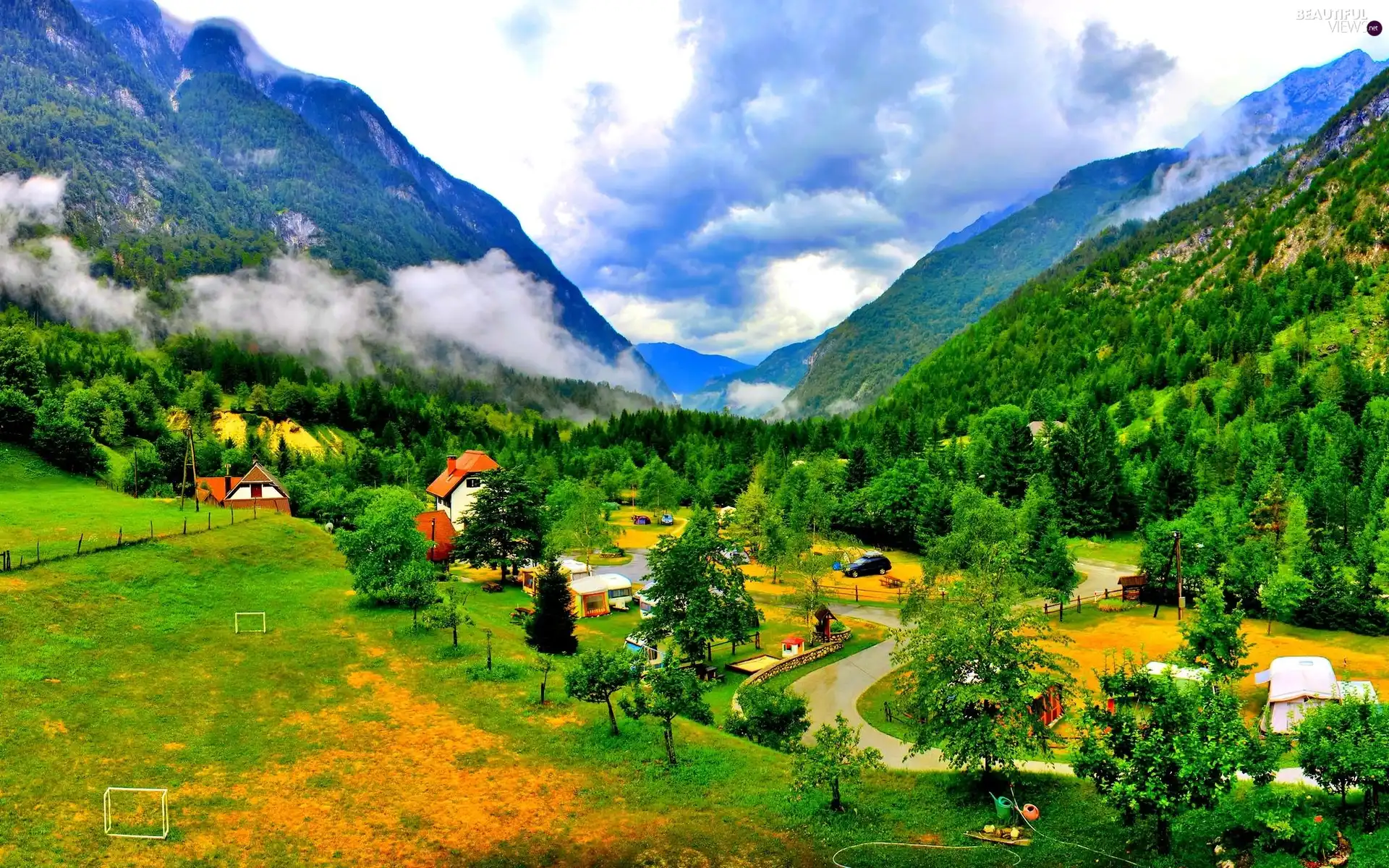 forest, Mountains, colony