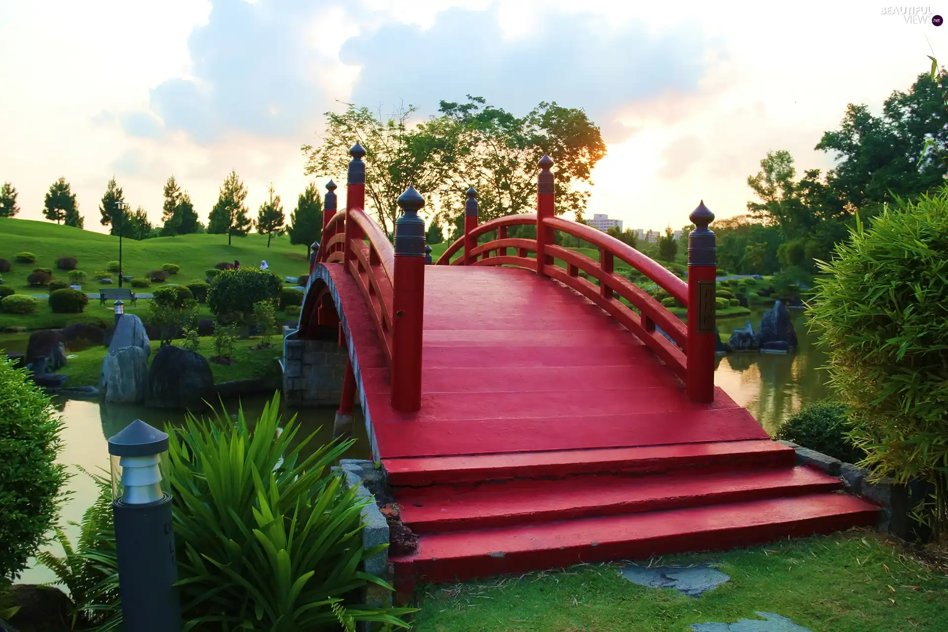 Garden, wooden, bridges