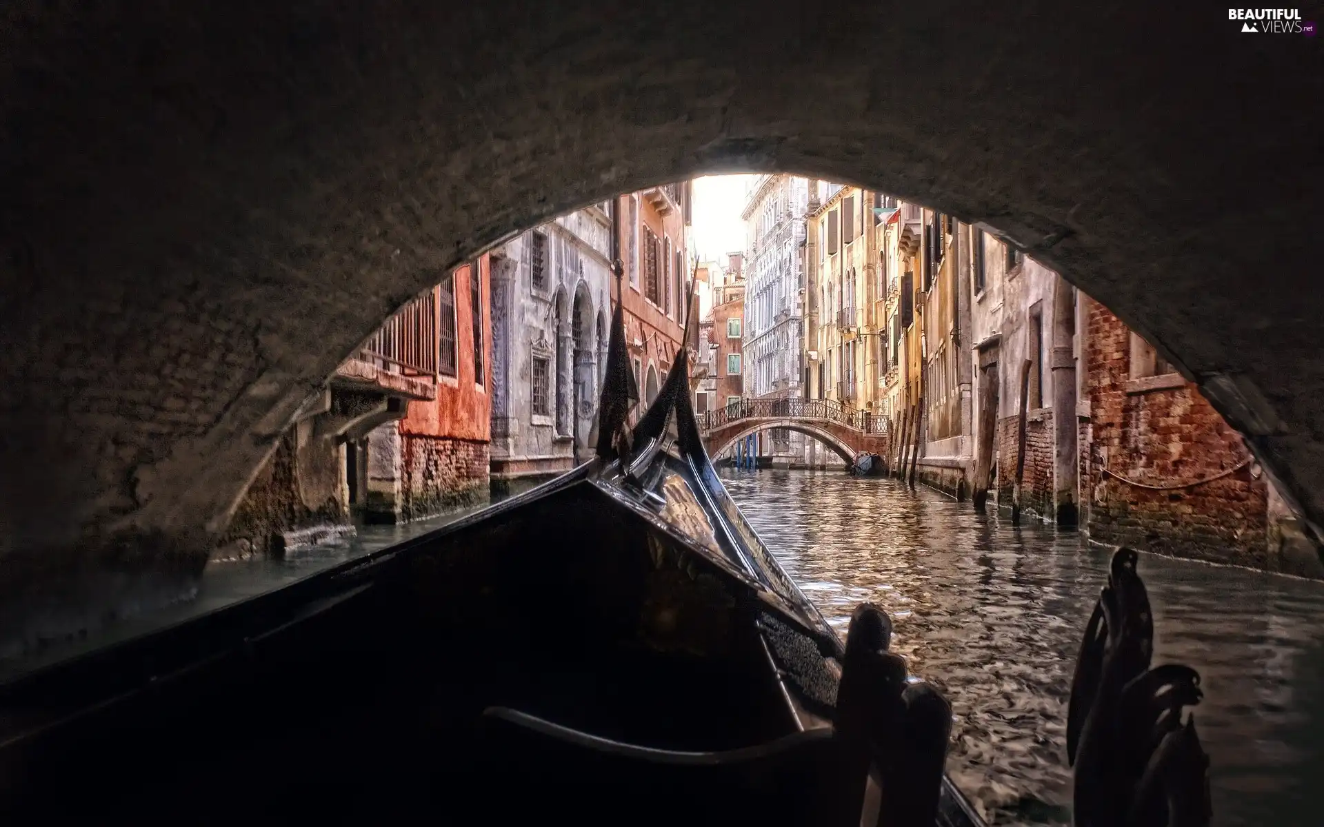 Venice, River, gondola, Houses