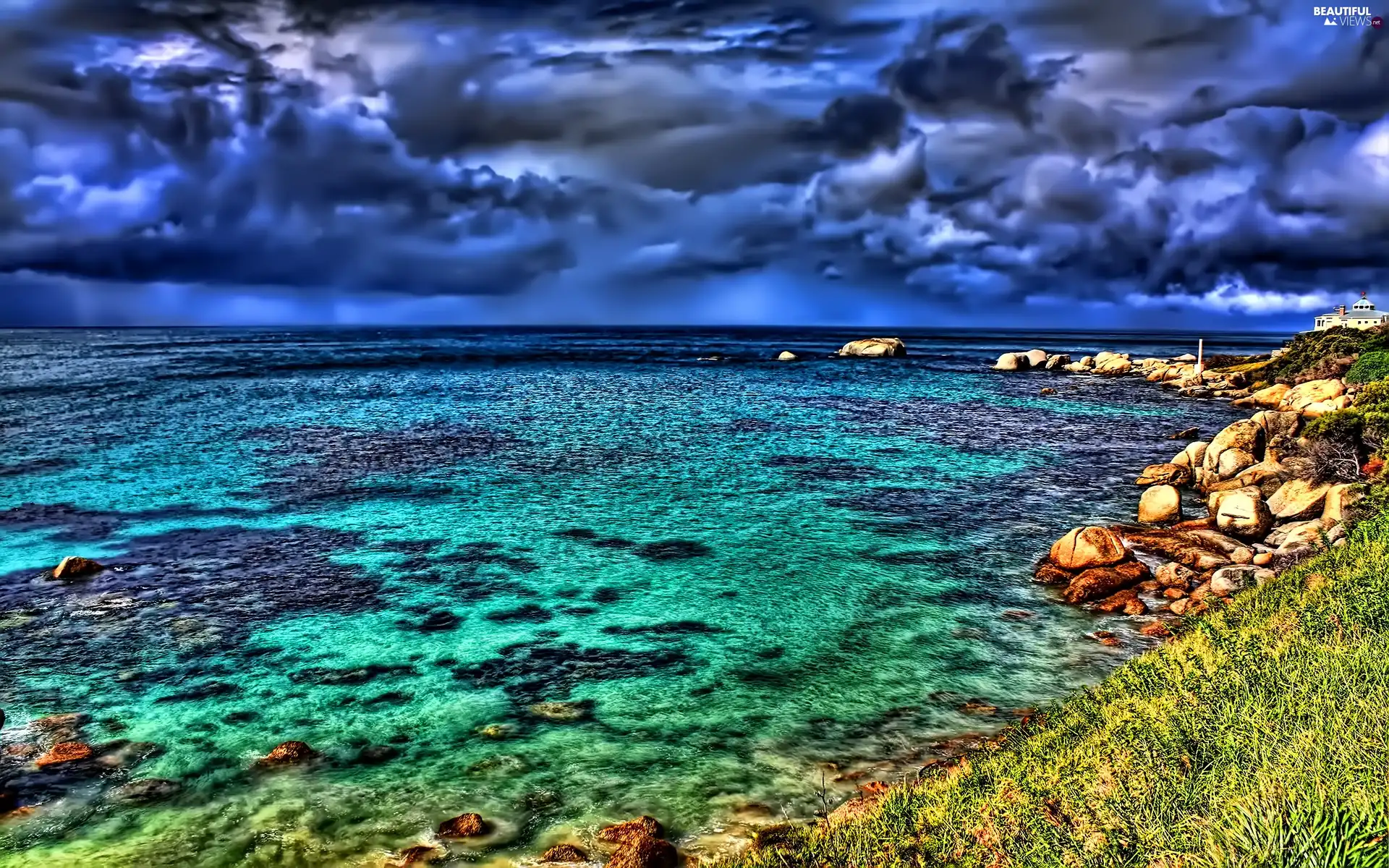 Gulf, clouds, sea