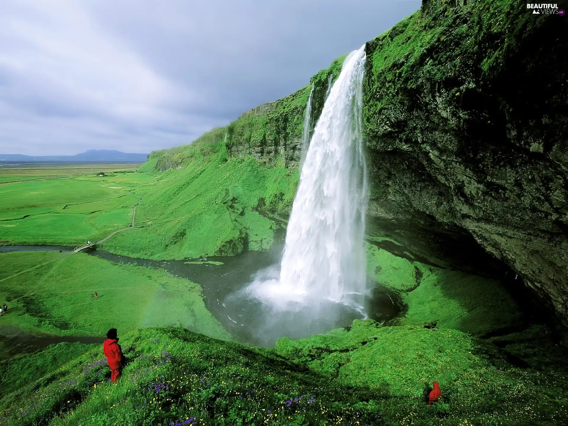 iceland, waterfall, Seljalandsfoss