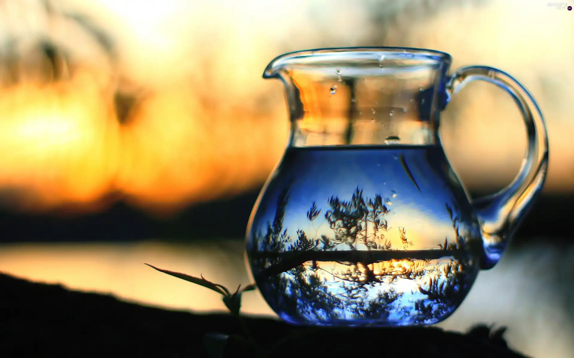 landscape, jug, water