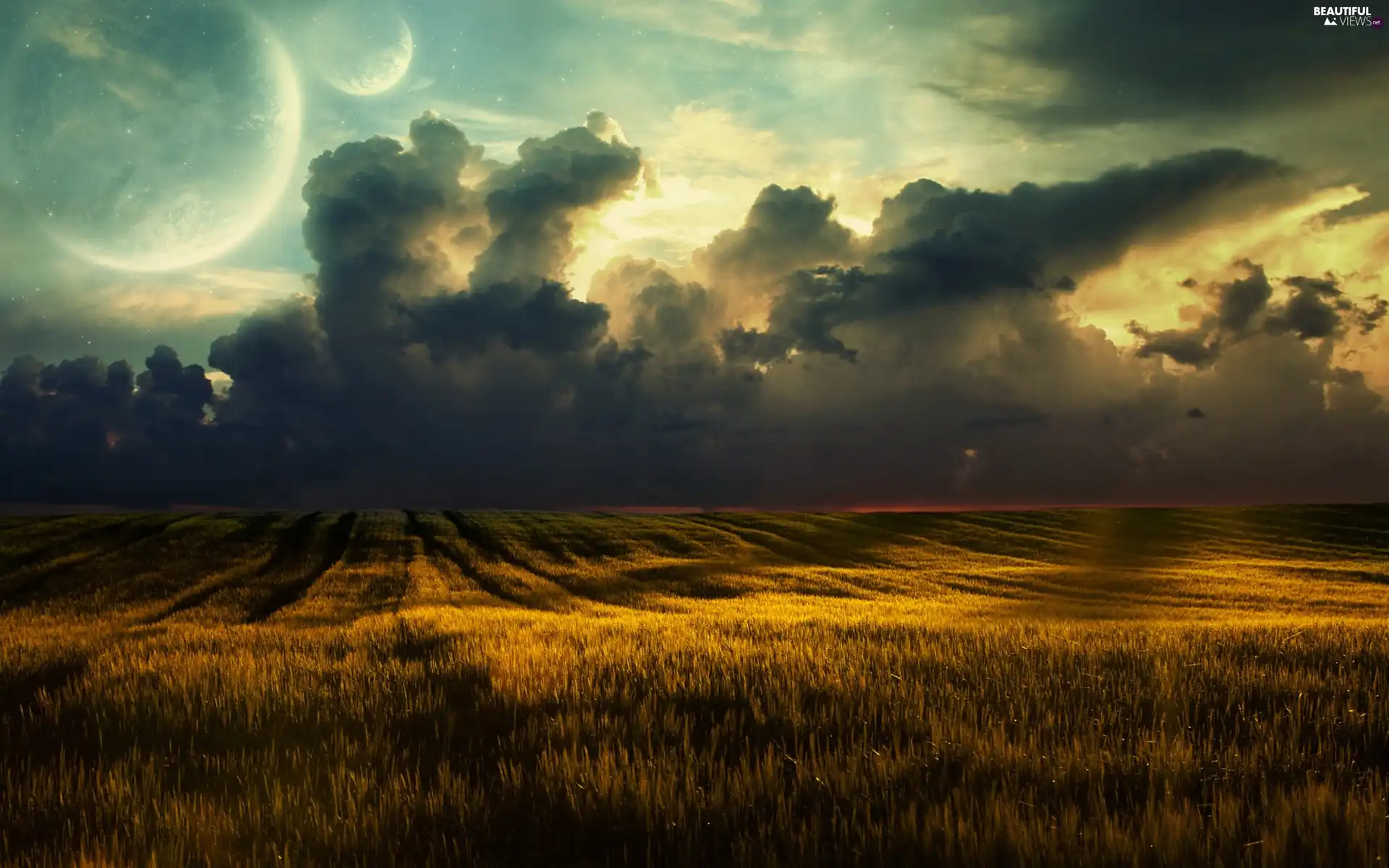 clouds, Meadow