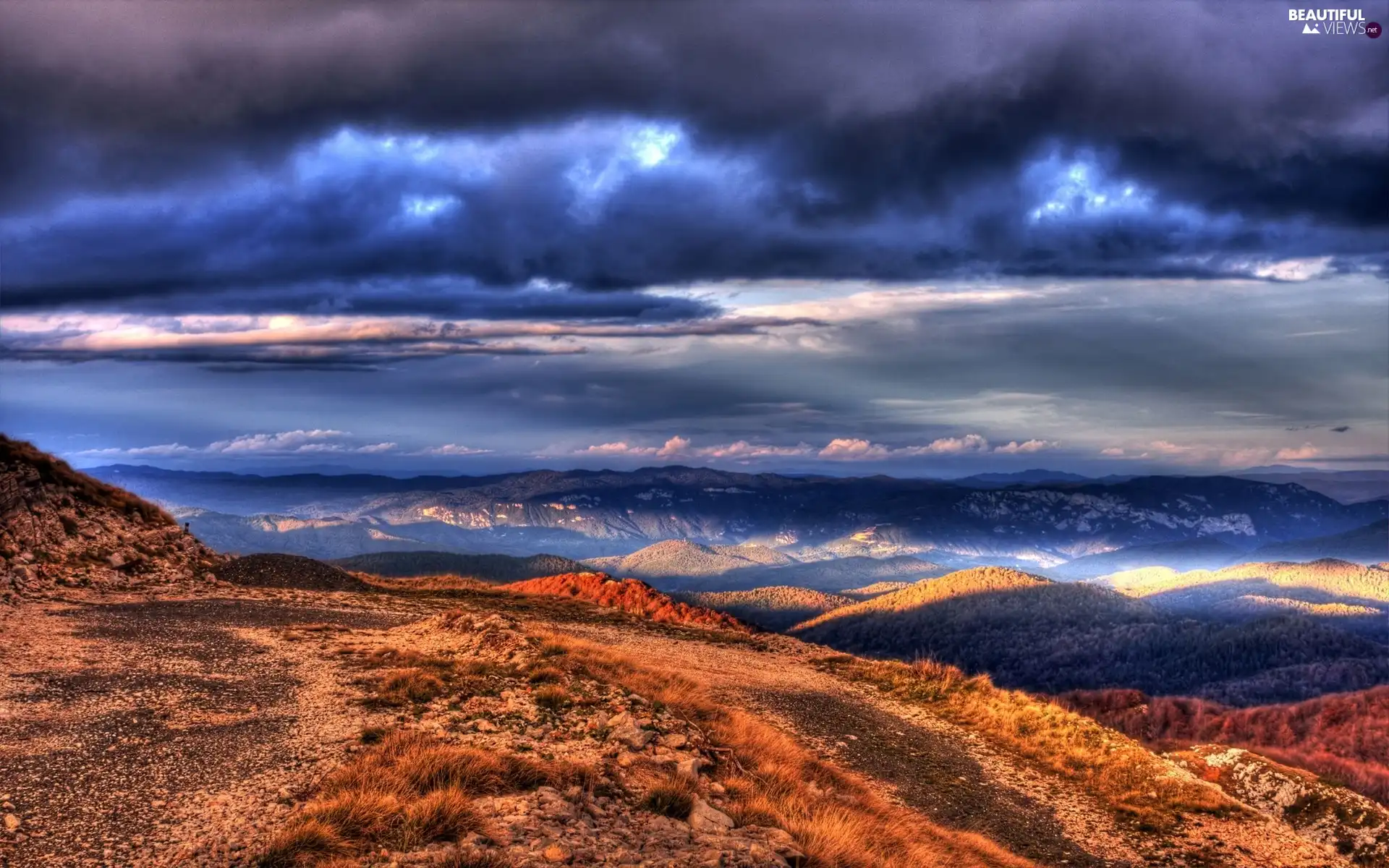 clouds, Mountains