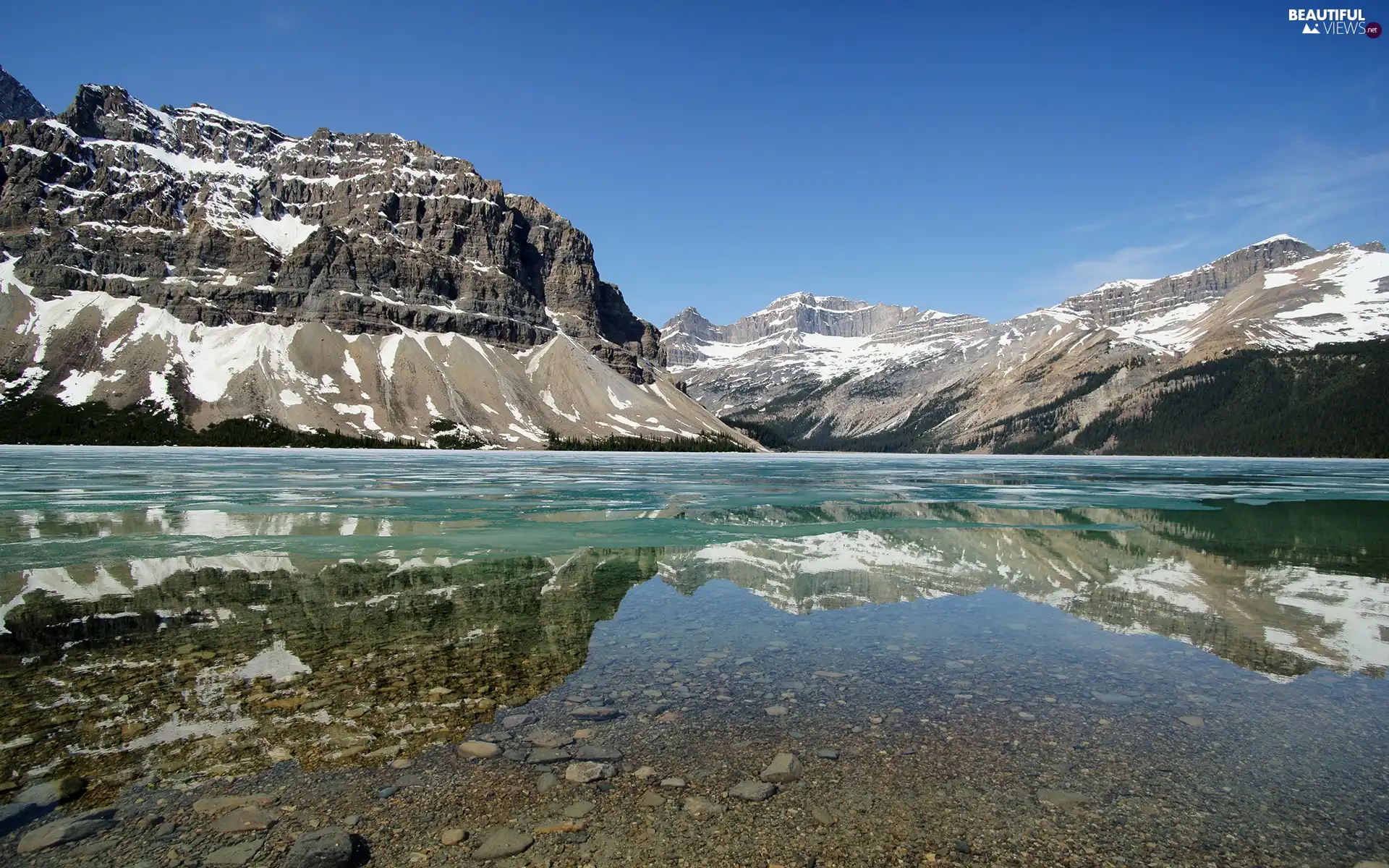 lake, Mountains