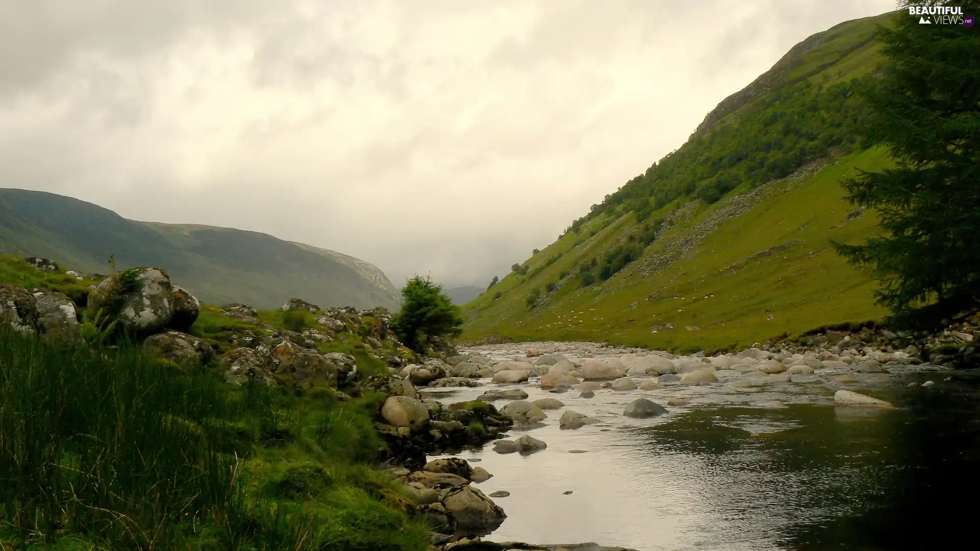 Mountains, Scotland, River