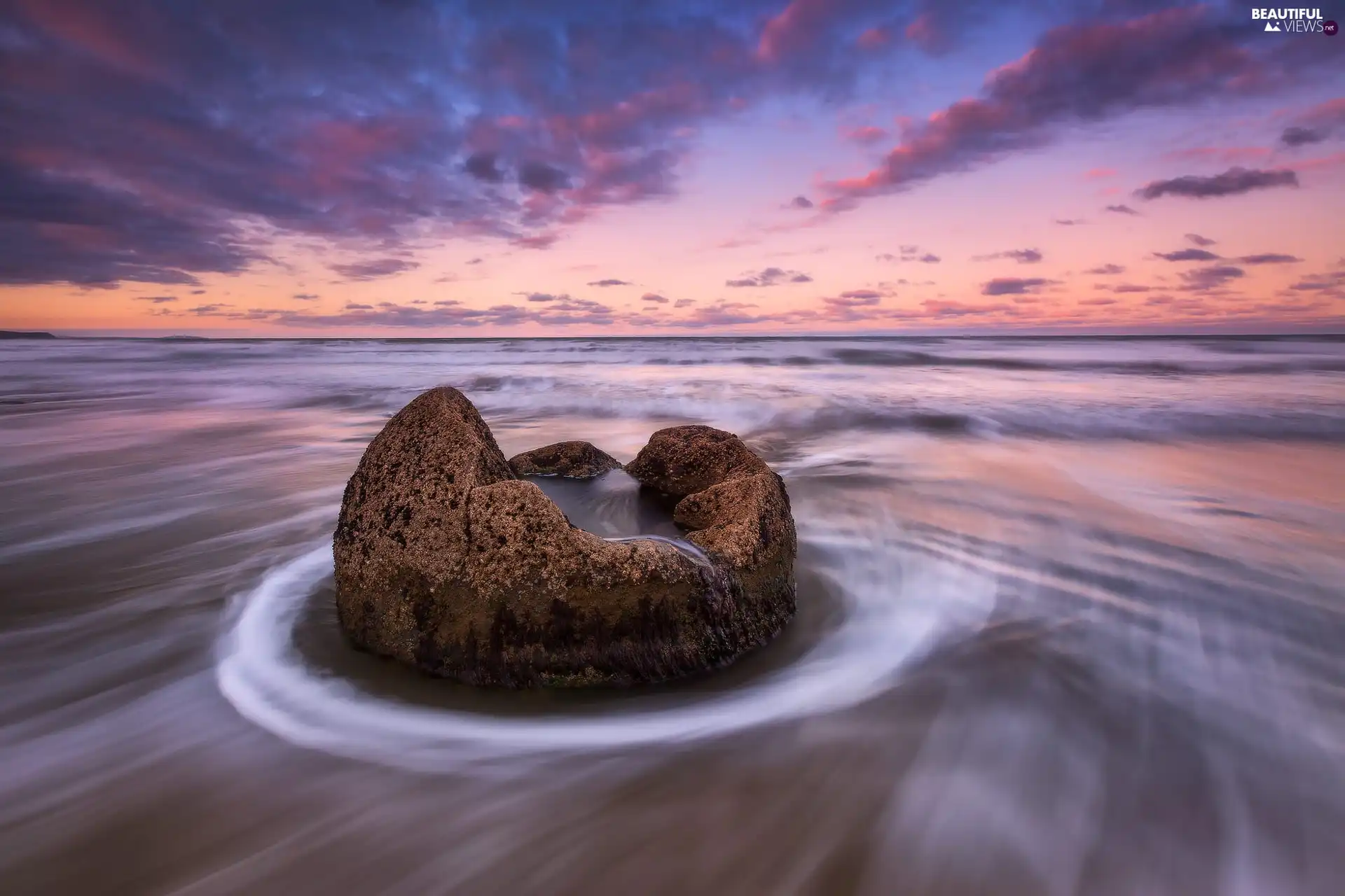 Moeraki Boulders Beach, New Zeland, sea, Moeraki Boulder, Pacific Ocean, Otago Region