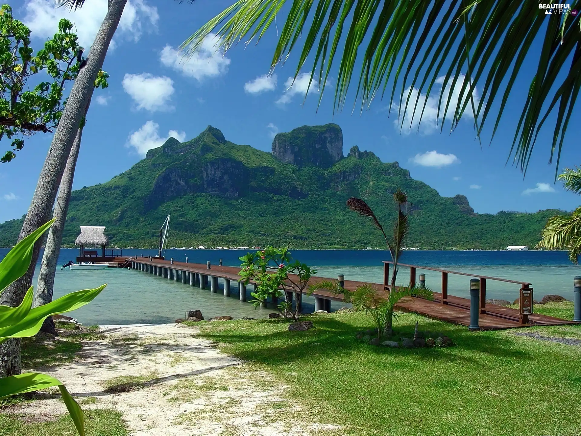 pier, Mountains, Gulf