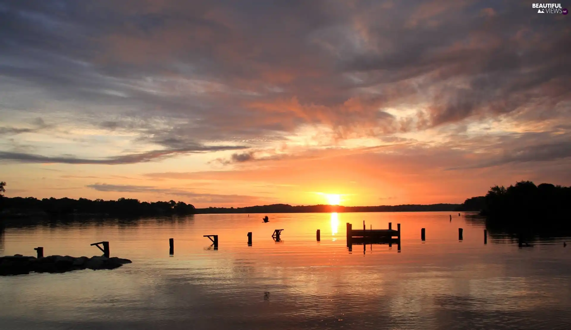 lake, pier