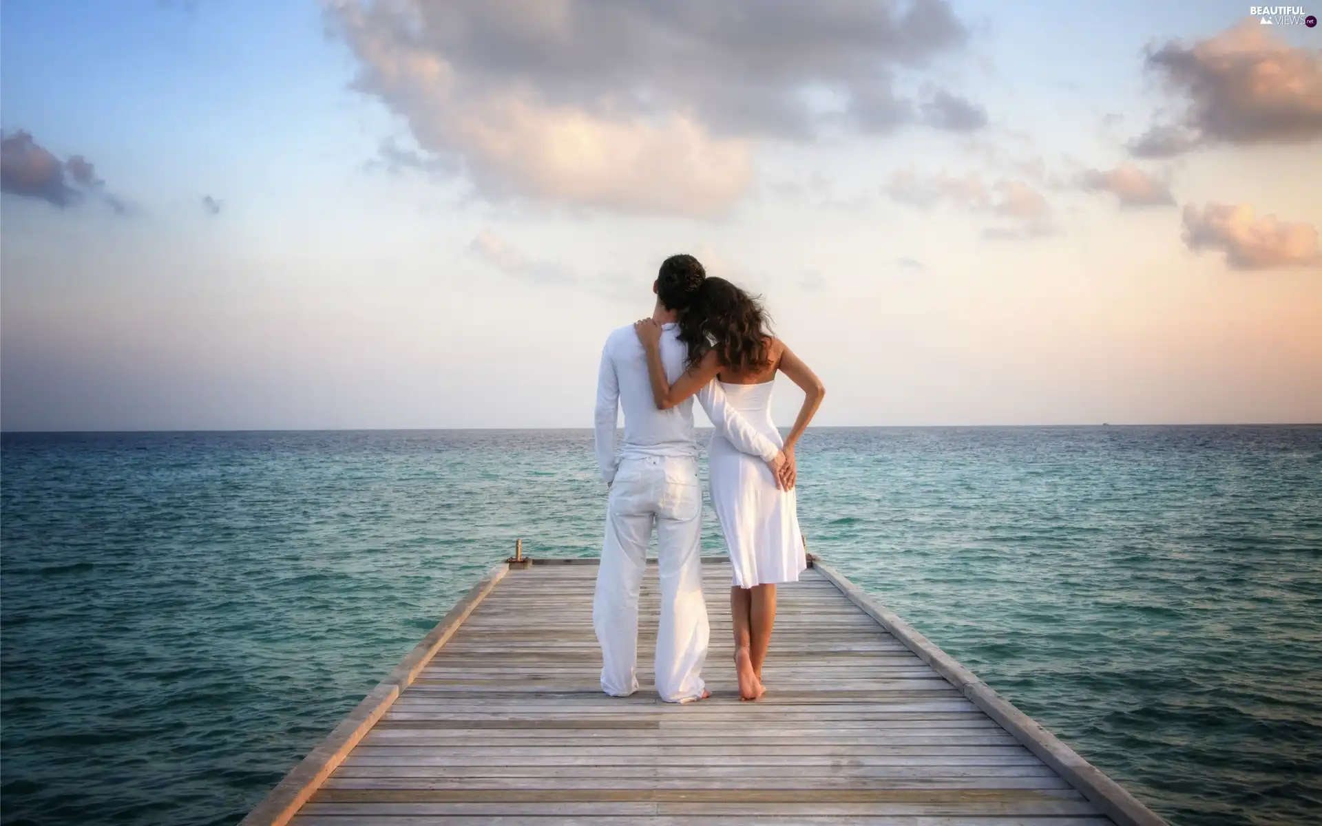 Love, sea, pier, Steam