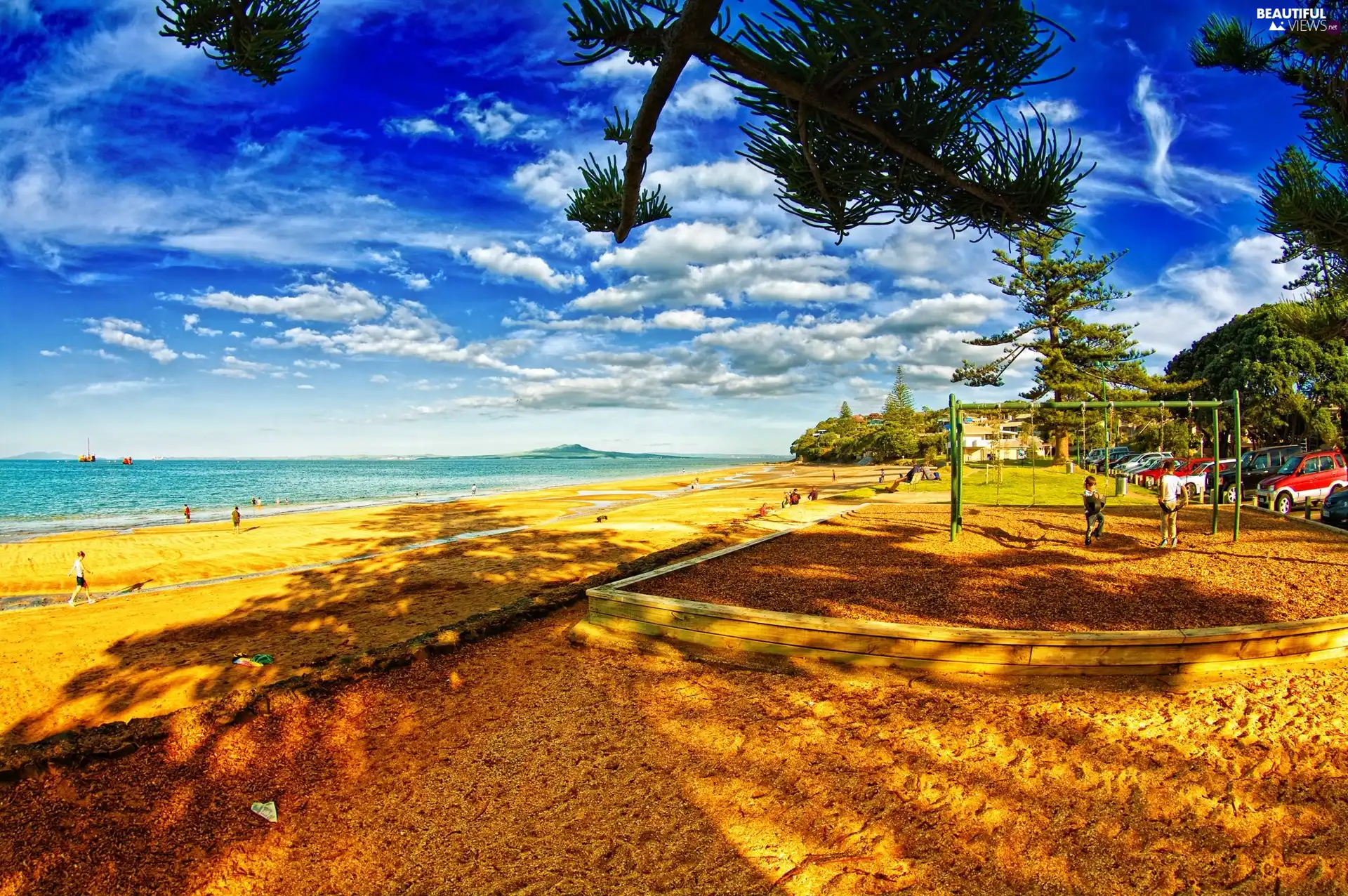 sea, square, playground, Beaches