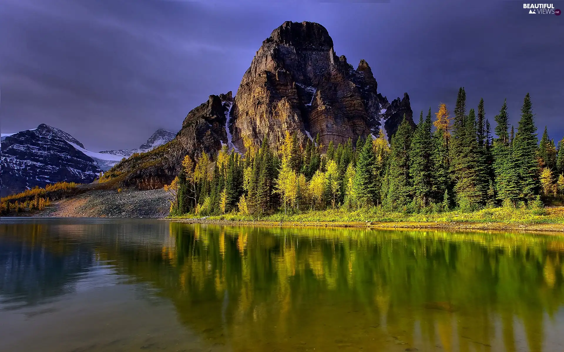 River, Mountains, forest