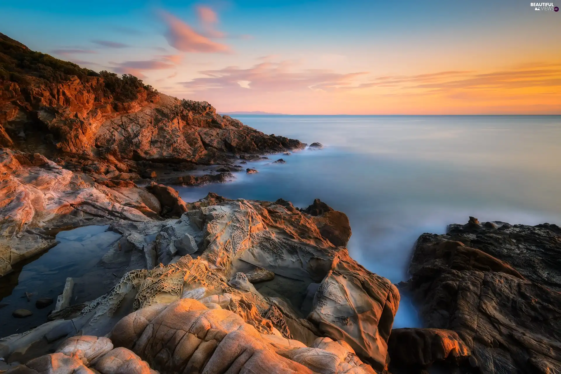 rocks, Italy, Coast