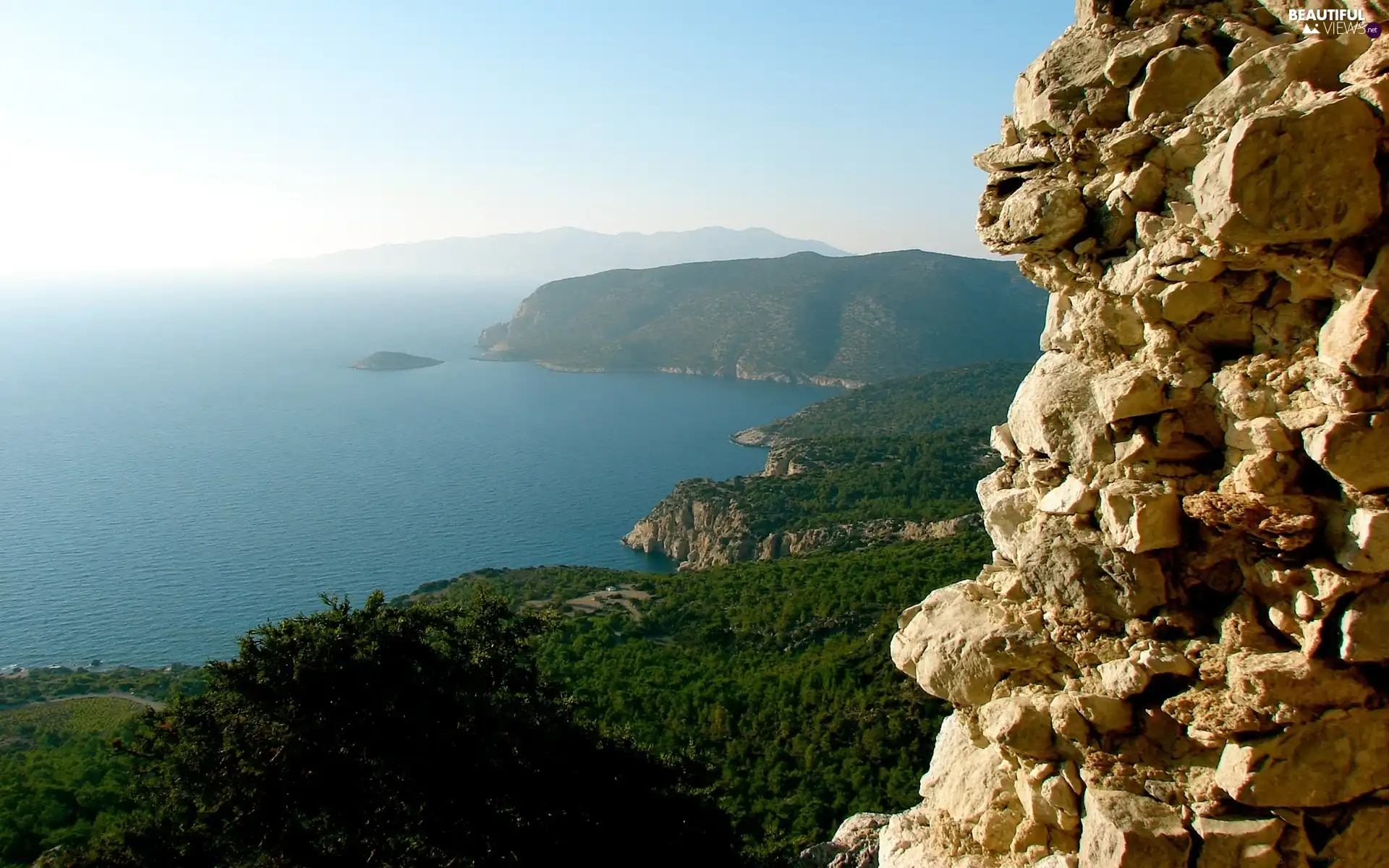 Rocks, sea, Coast