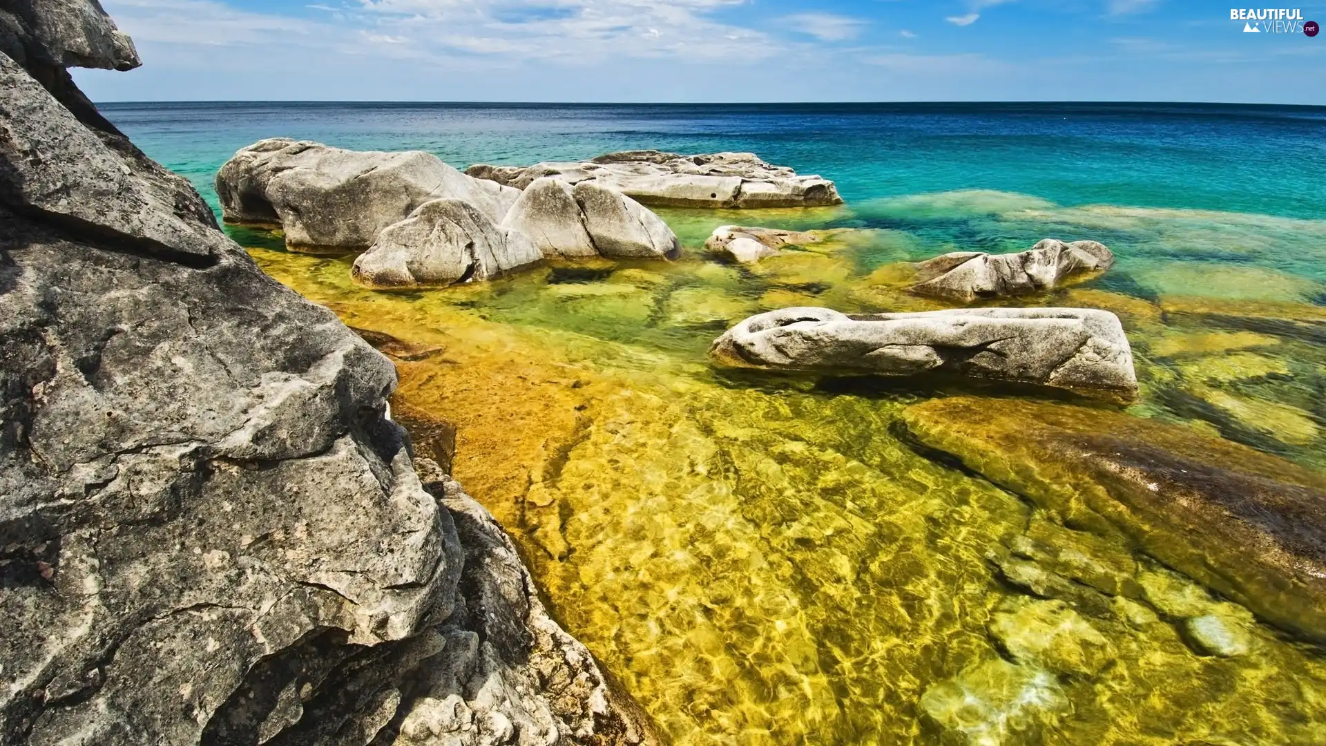 sea, Stones, rocks