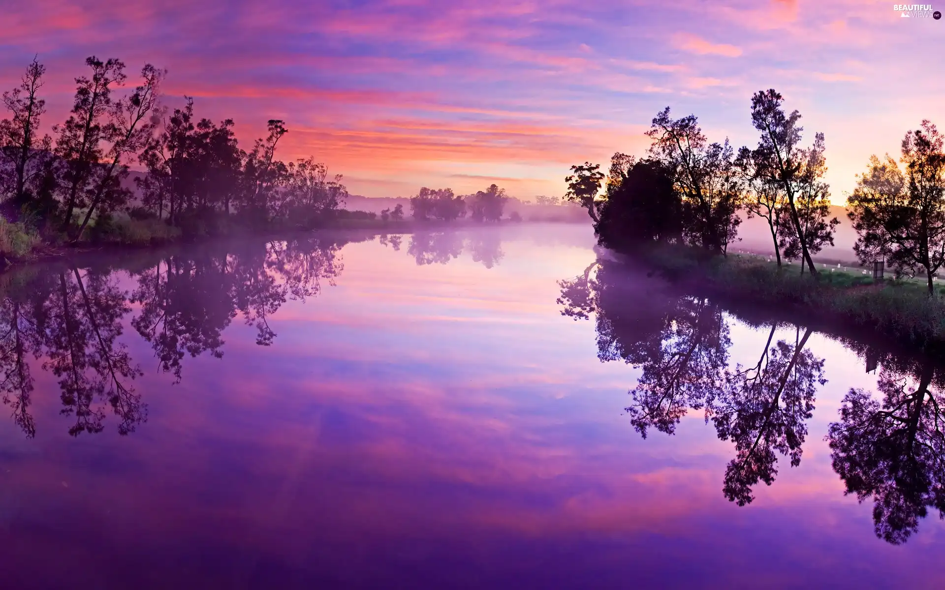 Sky, lake, clouds