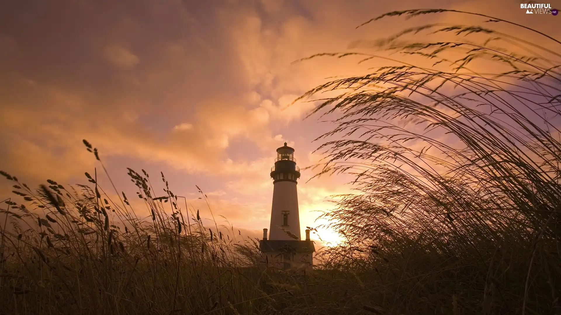 Lighthouse, Red, Sky, maritime