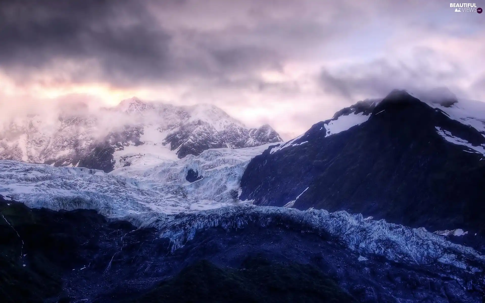 Mountains, snow