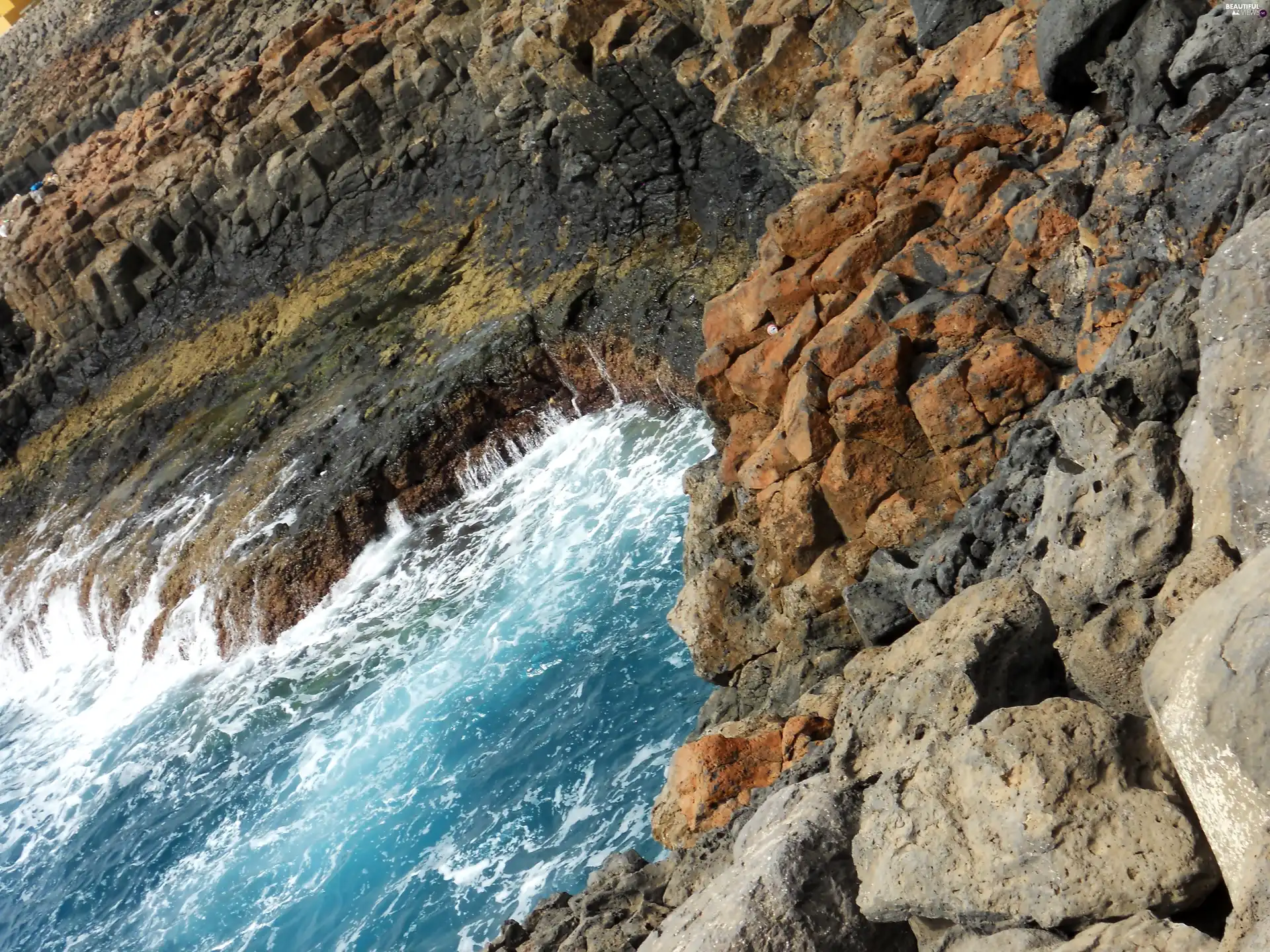 stone, Beaches, atlantic, Tides, Ocean