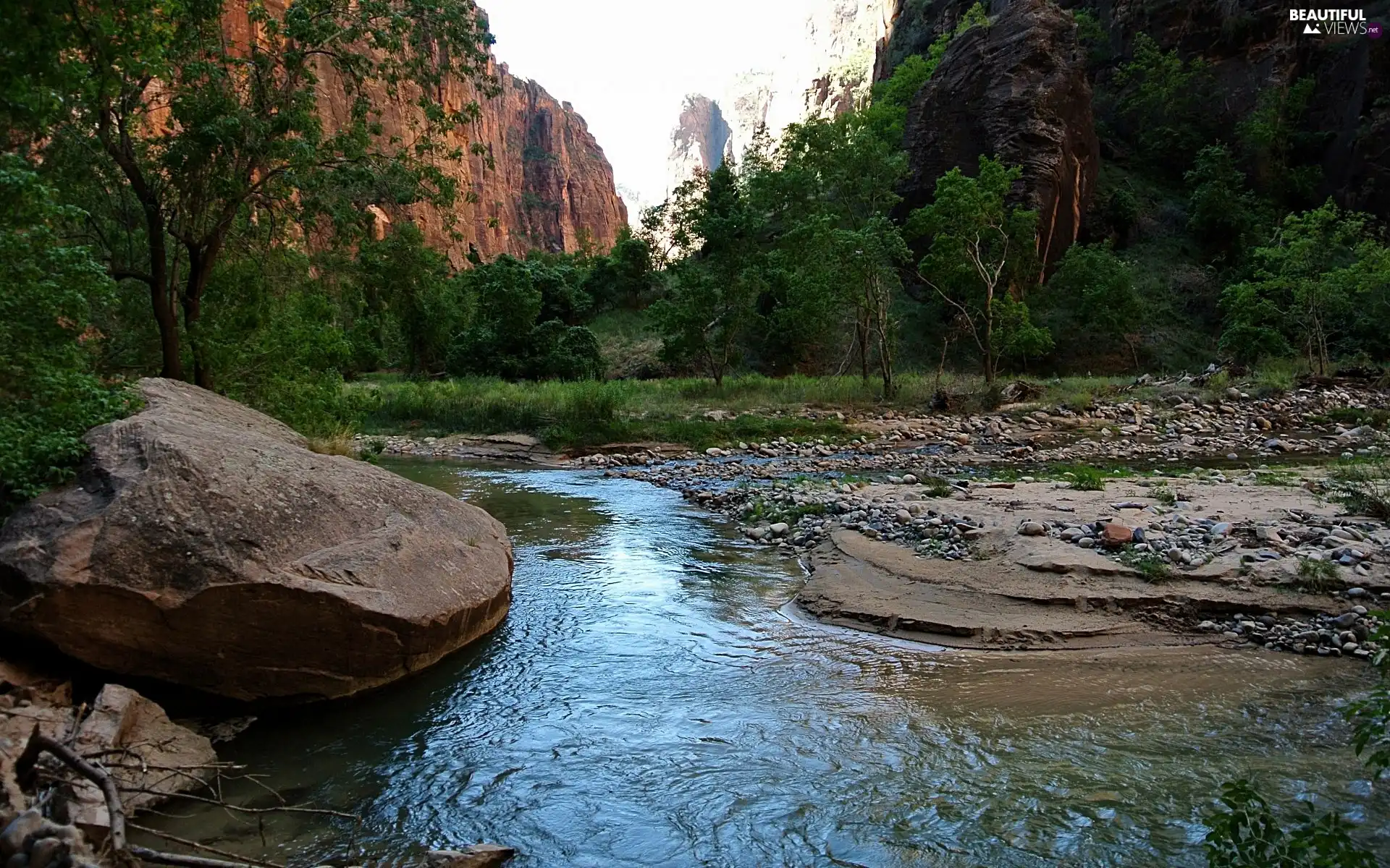 Stones, Mountains, River