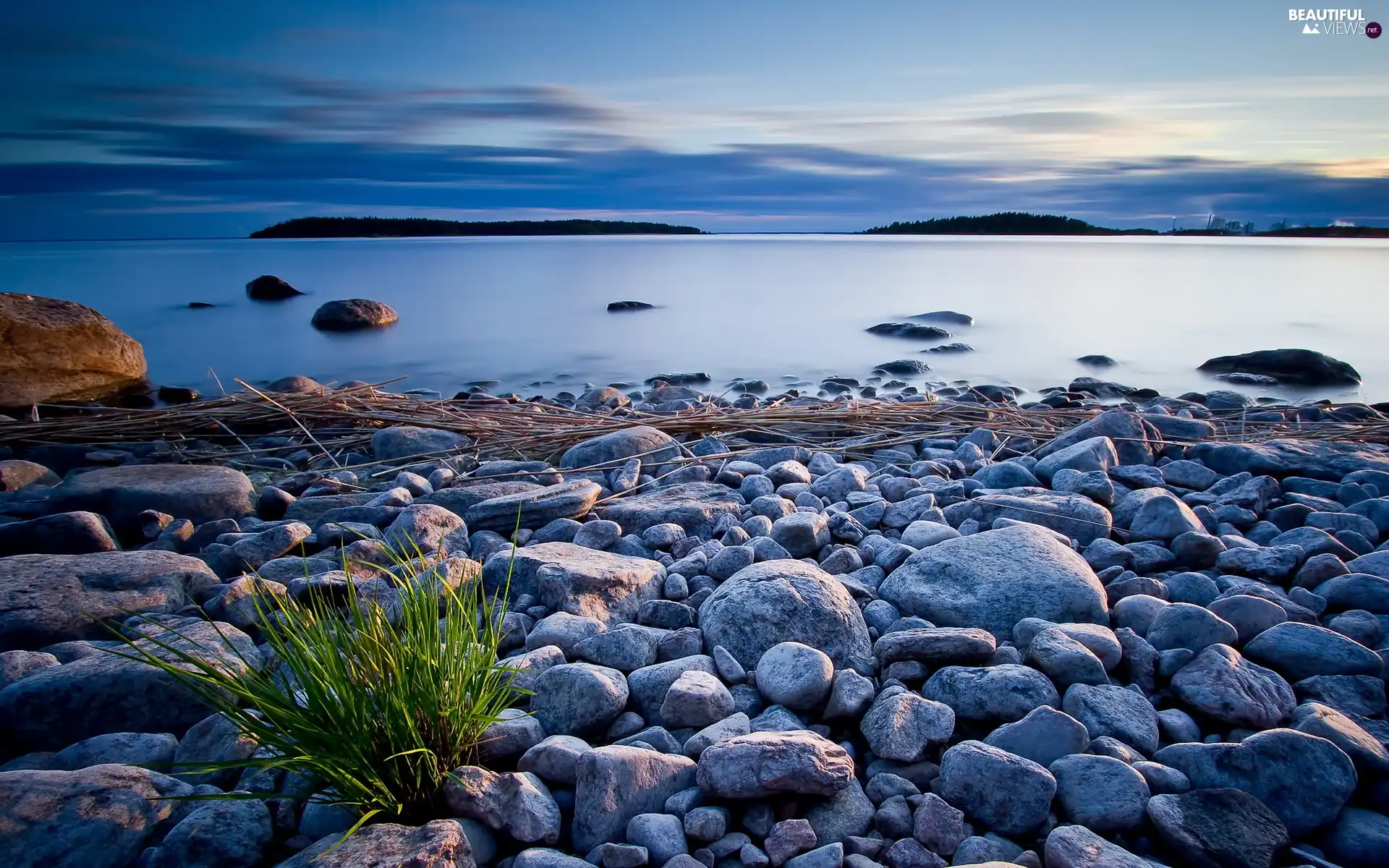 sea, Stones