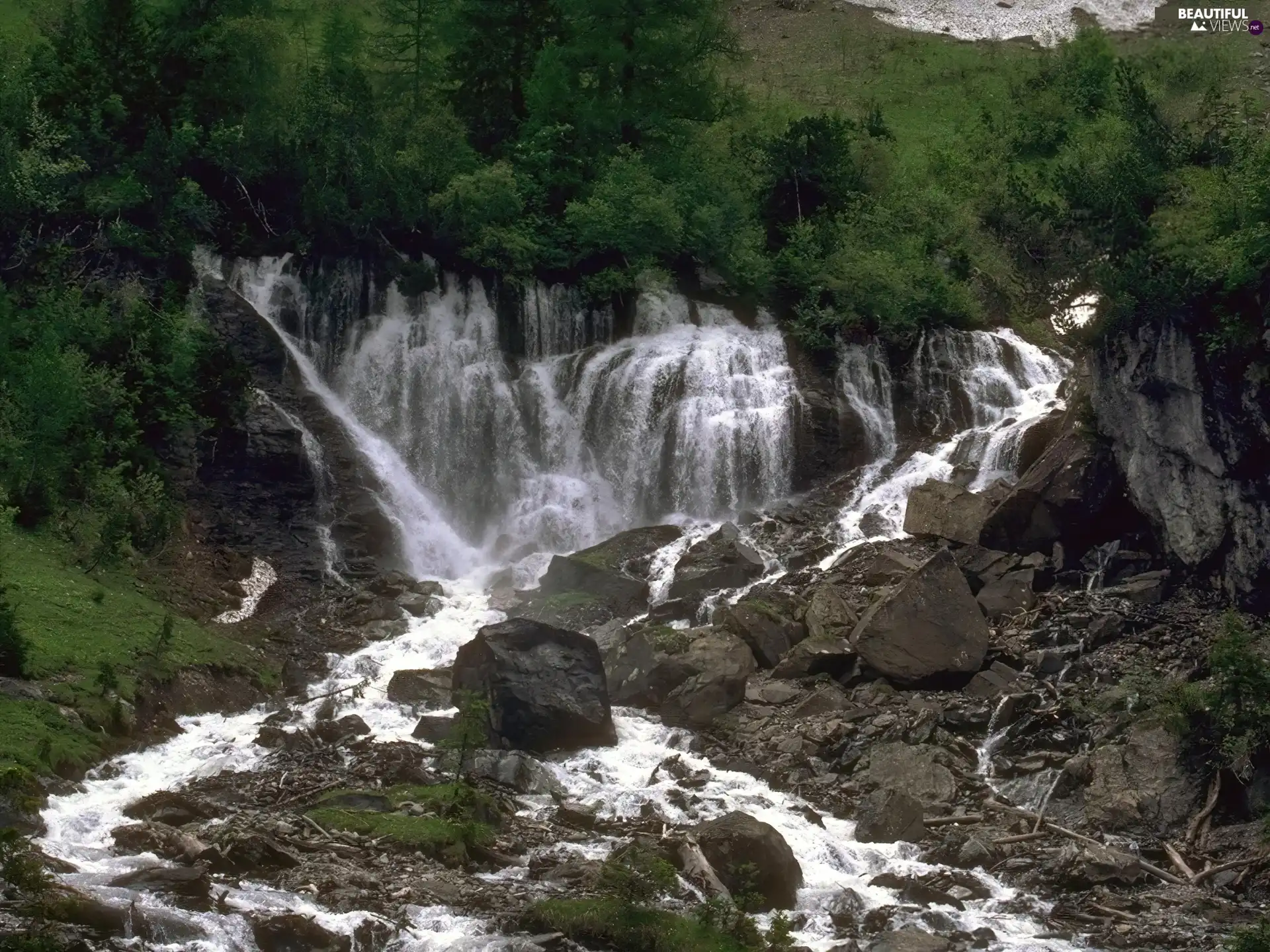 waterfall, Stones