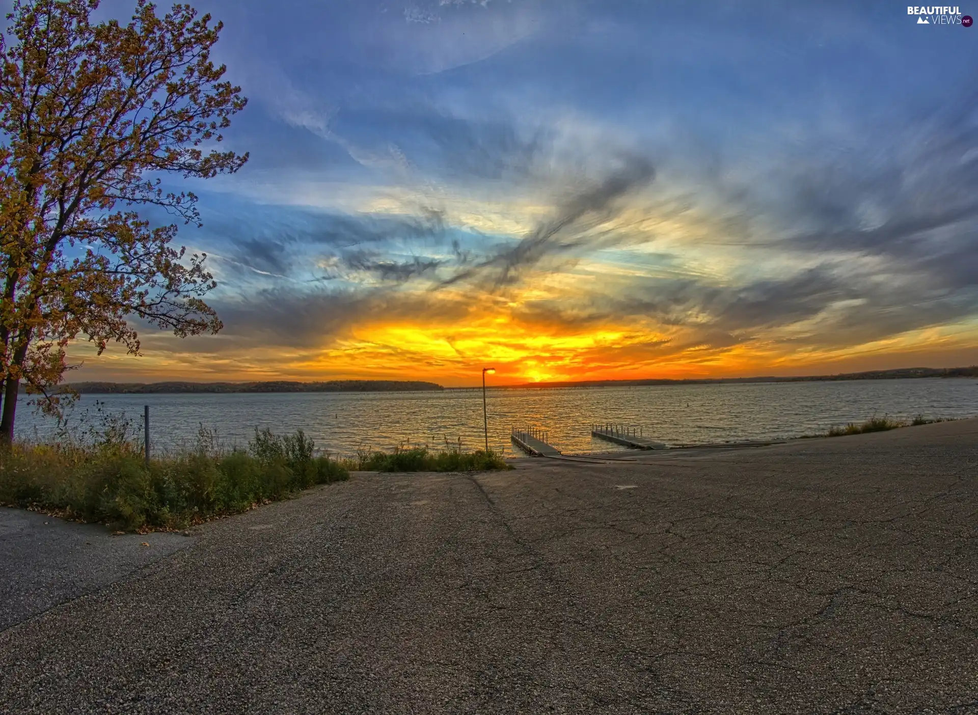 lake, Great Sunsets