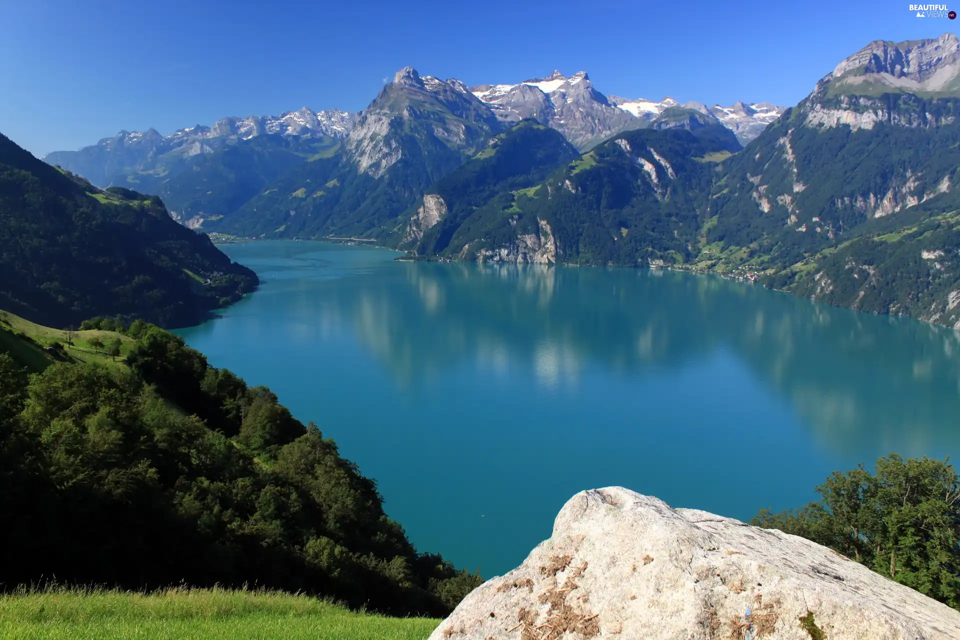 Switzerland, Mountains, lake