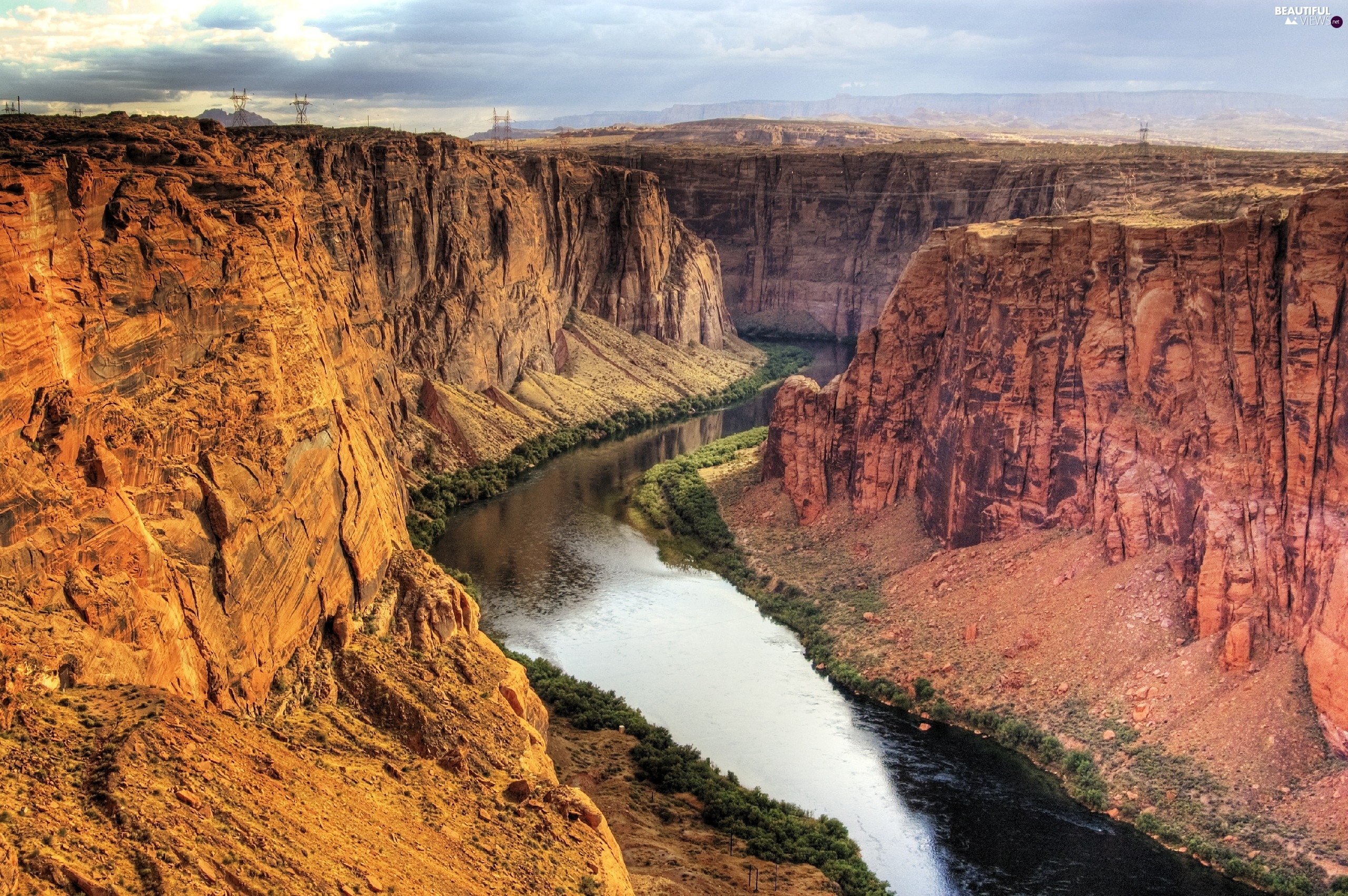 canyon, Utah, The United States, River - Beautiful views wallpapers